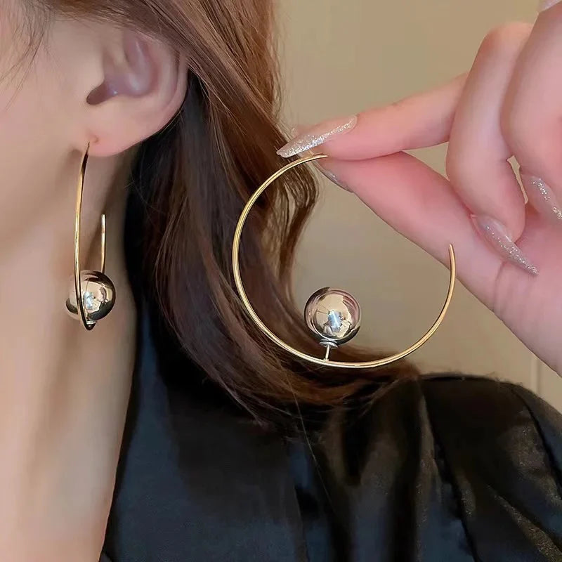 Large Circle Hoop Earrings