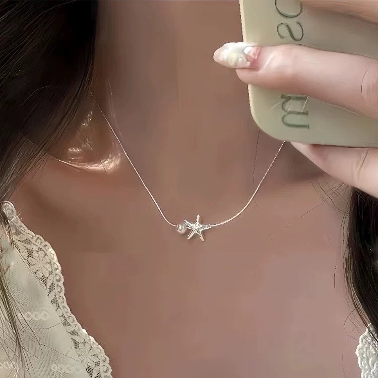 Silver Starfish Necklace