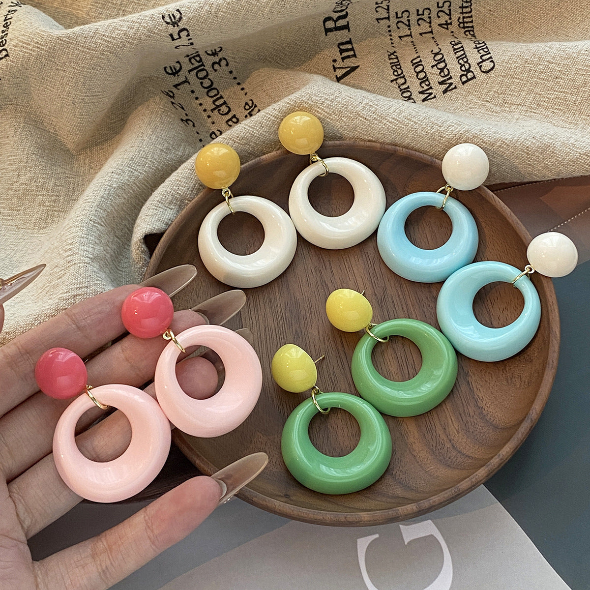 Sweet Round Hoop Earrings