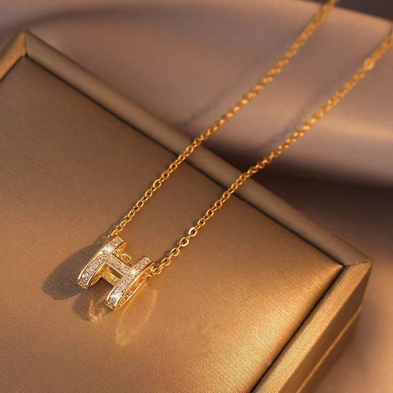 Retro H Letter Necklaces