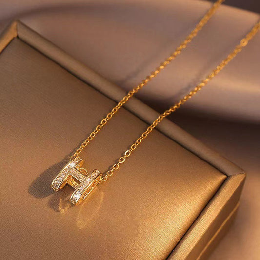 Retro H Letter Necklaces