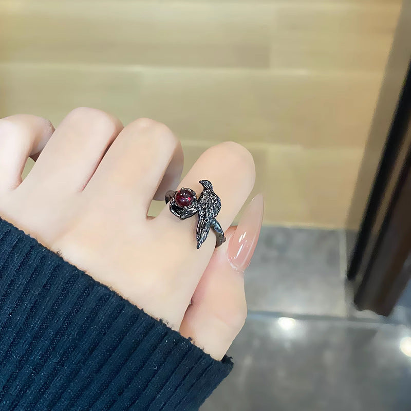 Black Crow Adjustable Ring