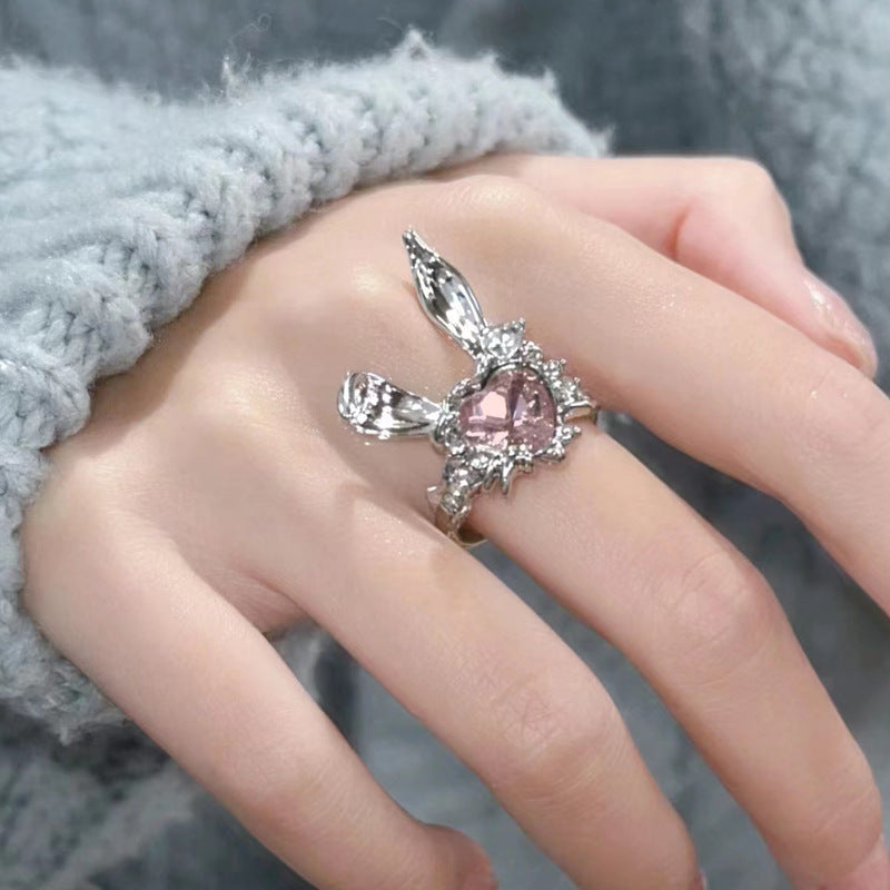 Creative Pink Rabbit Ring