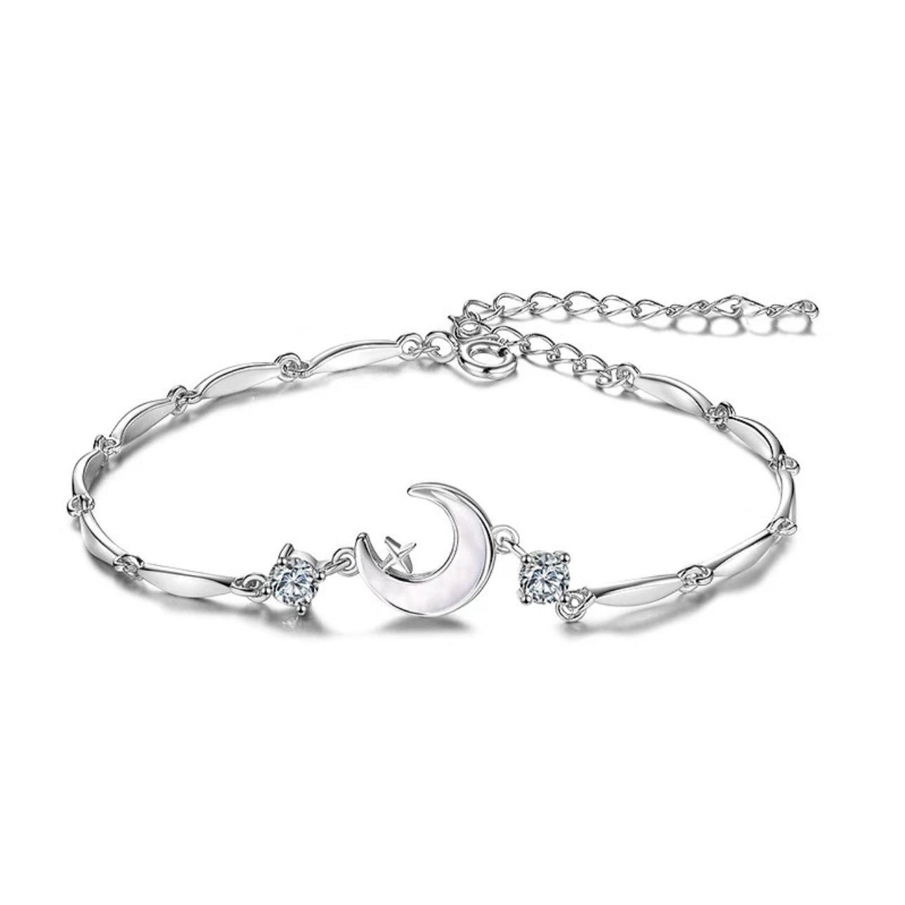 Star Moon Silver Bracelet