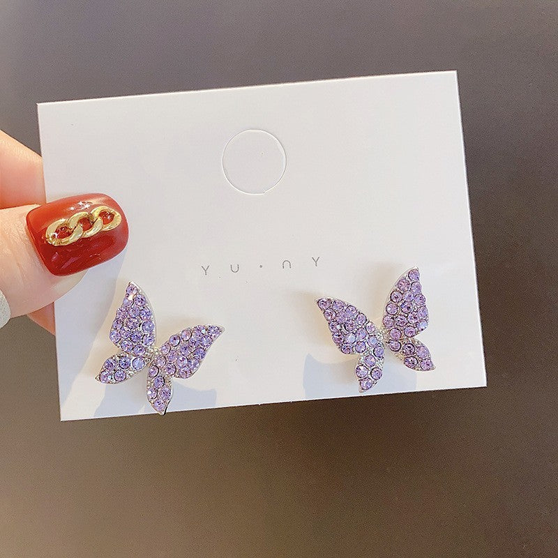 Purple Butterfly Earrings