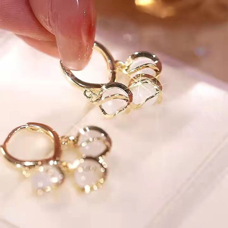 Delicate Opal Stud Earrings