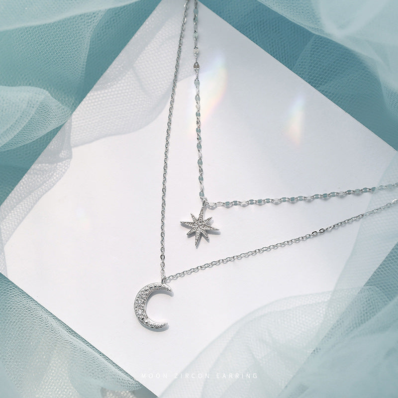 Star Moon Charm Necklace