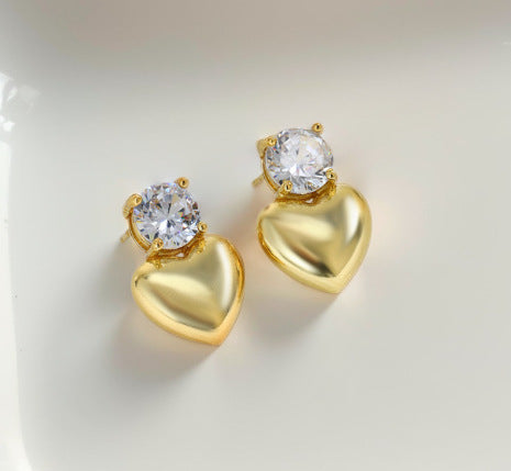 Sweet Heart Zircon Stud