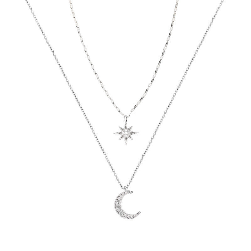 Star Moon Charm Necklace