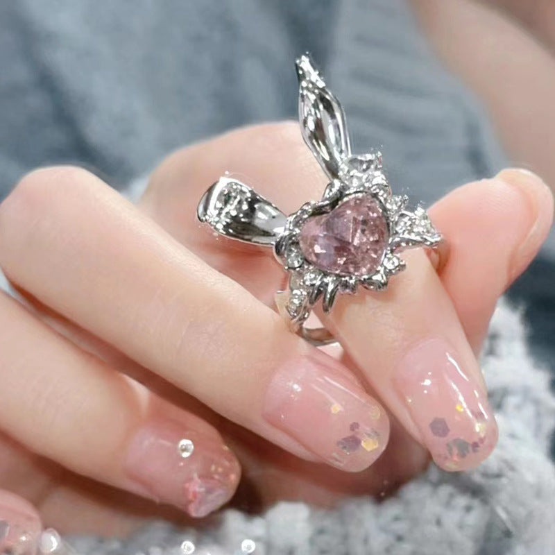 Creative Pink Rabbit Ring