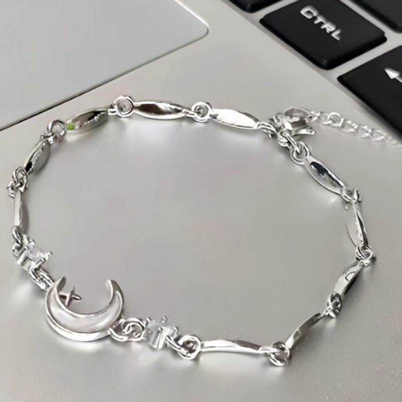 Star Moon Silver Bracelet
