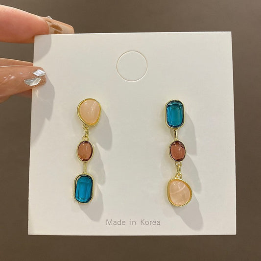 Asymmetric Colored Earrings