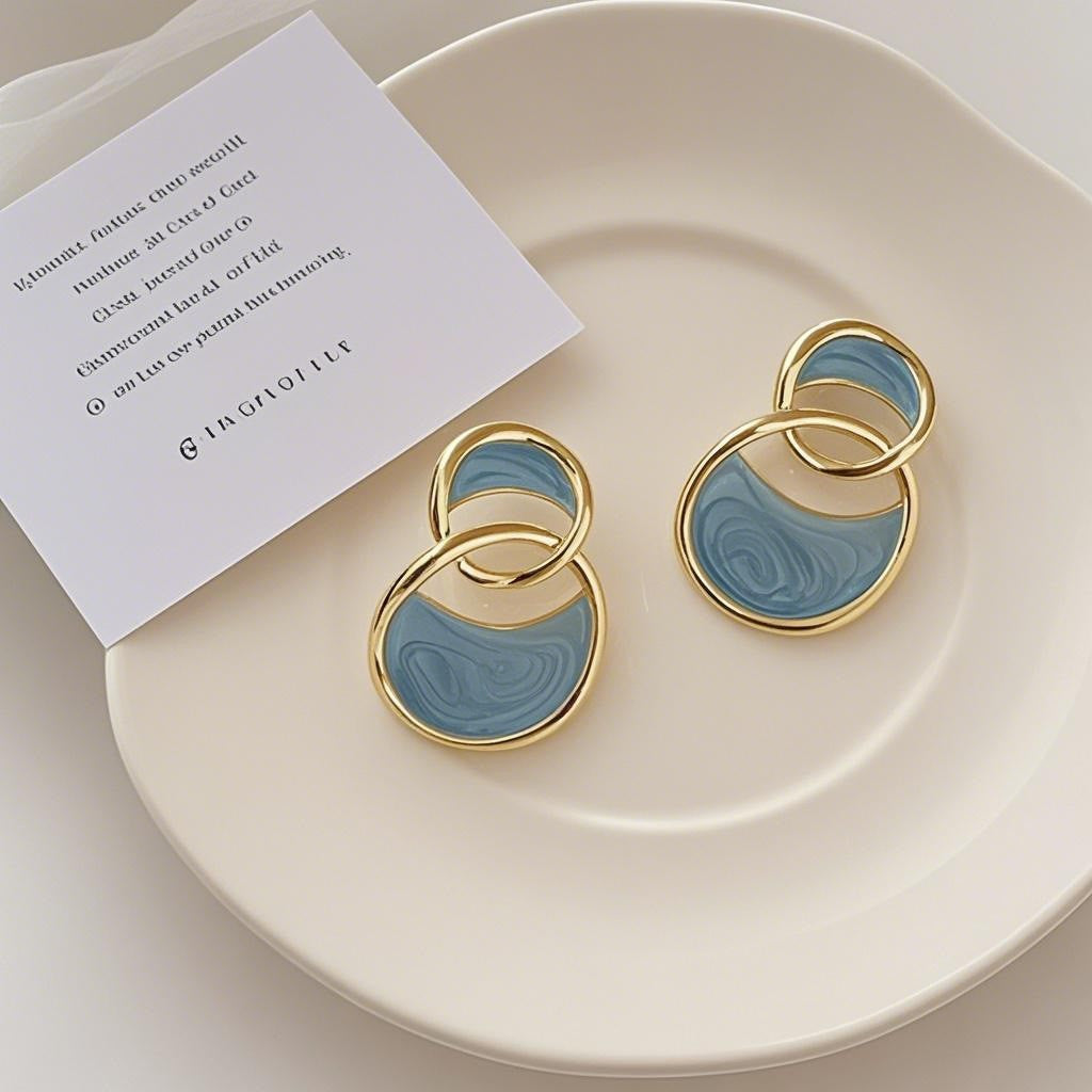 Retro Circle Cut Earrings