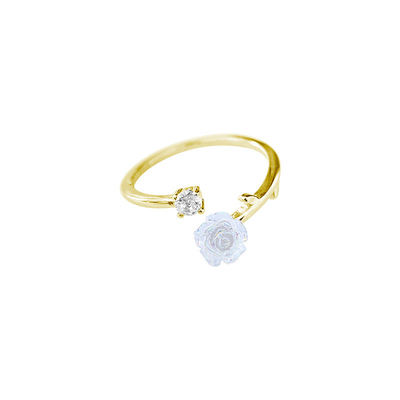 Camellia Adjustable Open Ring