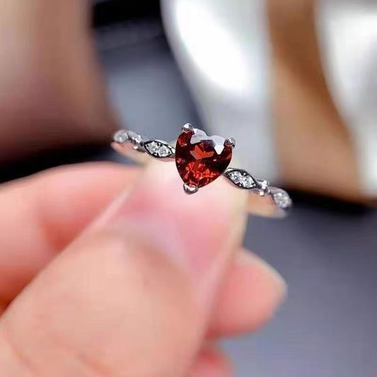 Red Heart-Shaped Ring