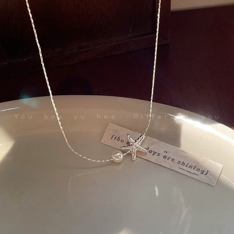 Silver Starfish Necklace
