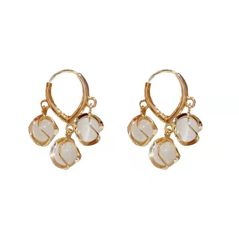 Delicate Opal Stud Earrings