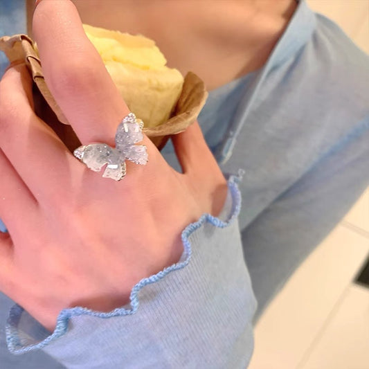 Blue Butterfly Ring