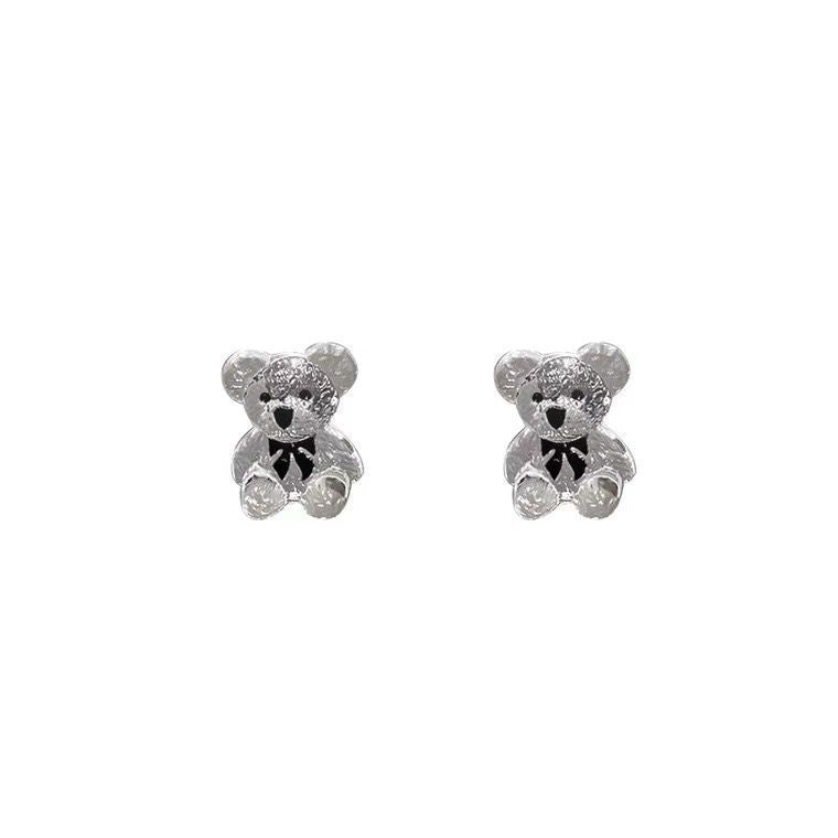 Transparent Bear Stud Earrings