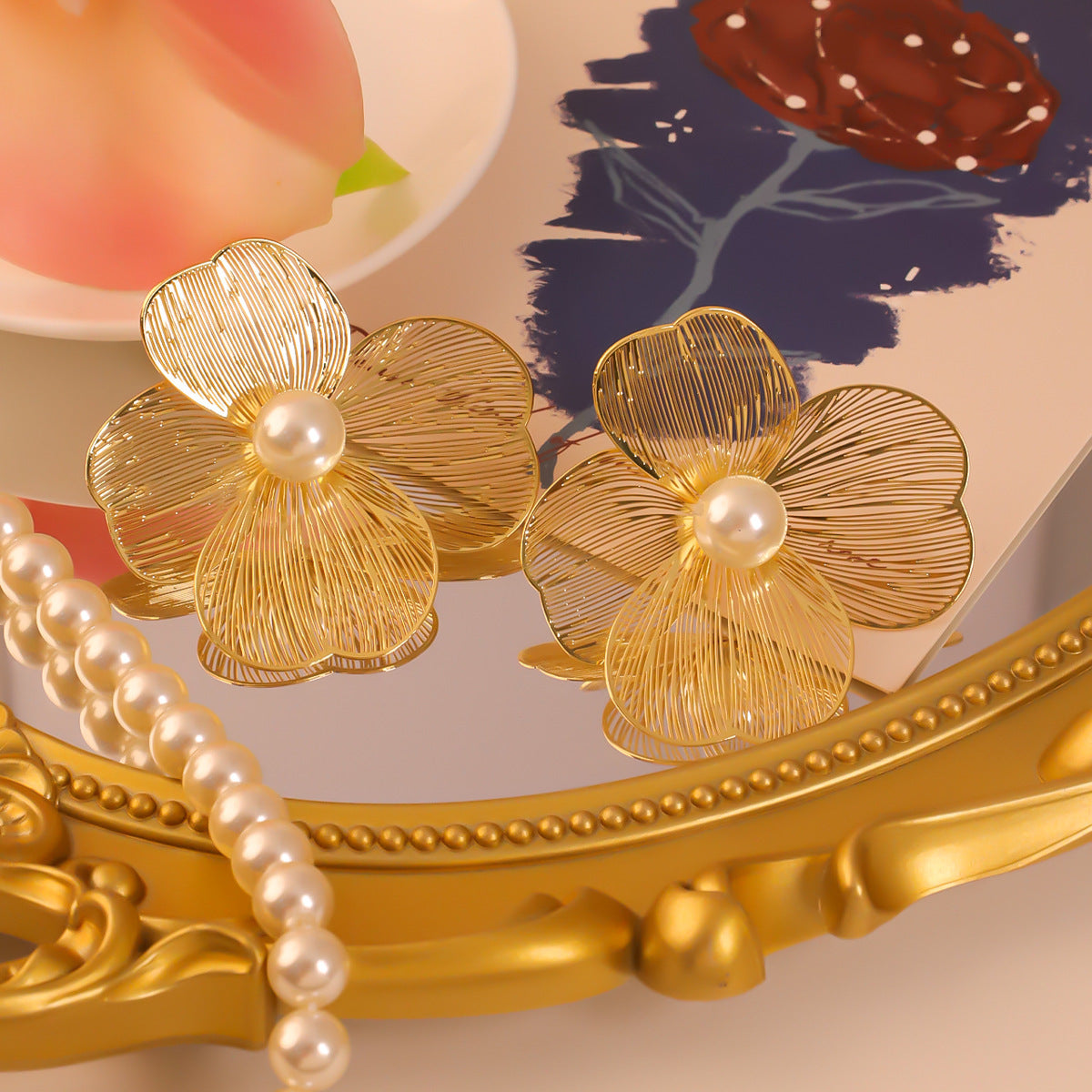Fashion Stud Pearl Earrings