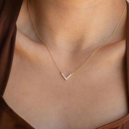 V-Shaped Gold Necklaces