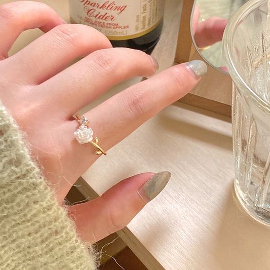 Camellia Adjustable Open Ring