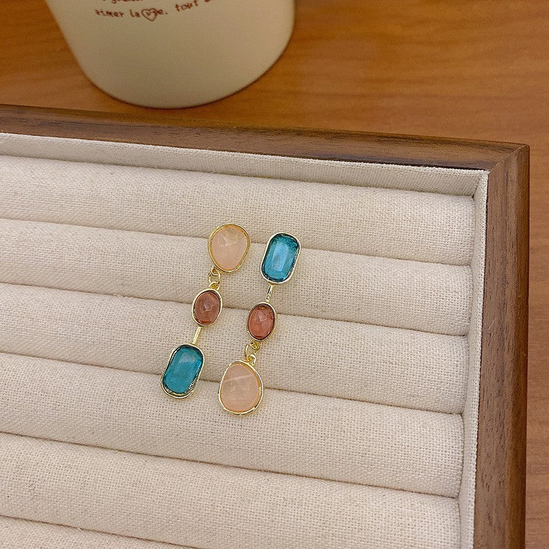Asymmetric Colored Earrings