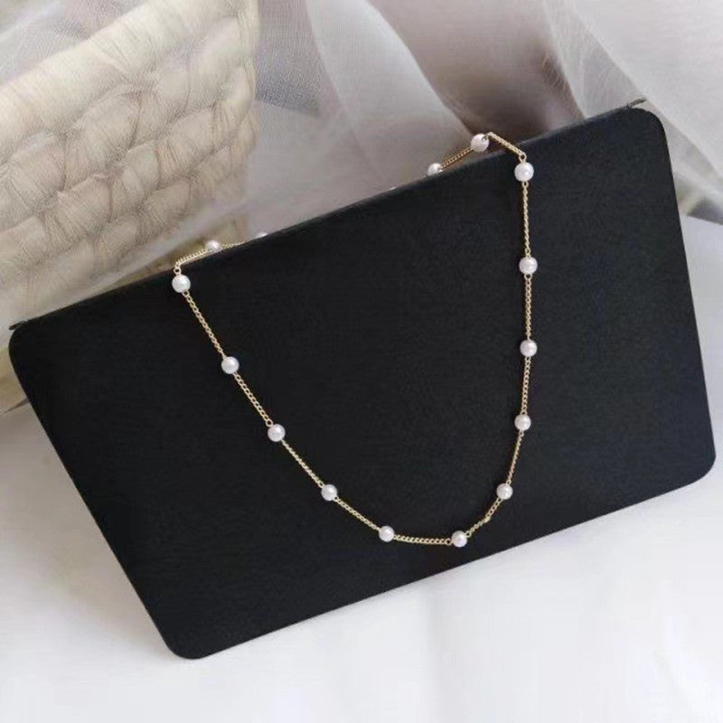 Dainty Pearl Chocker Necklace