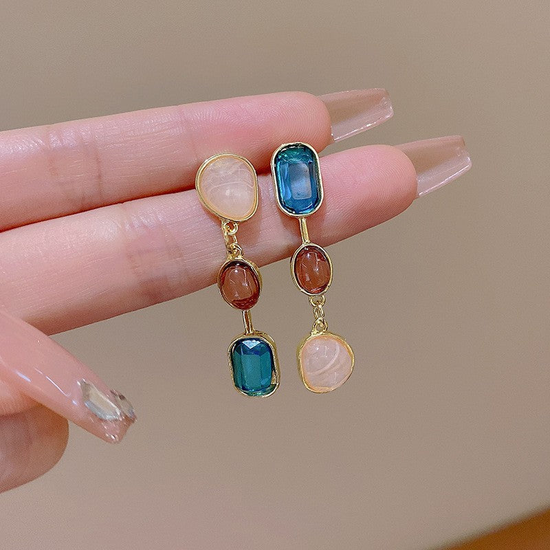 Asymmetric Colored Earrings