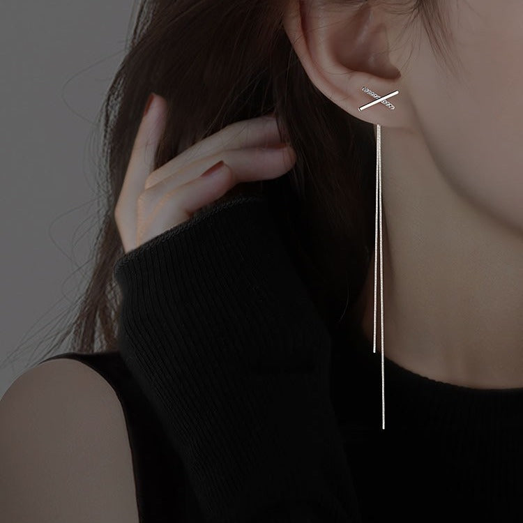 Trendy Long Tassel Earrings