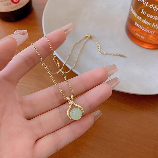 Green Lucky Bag Necklace