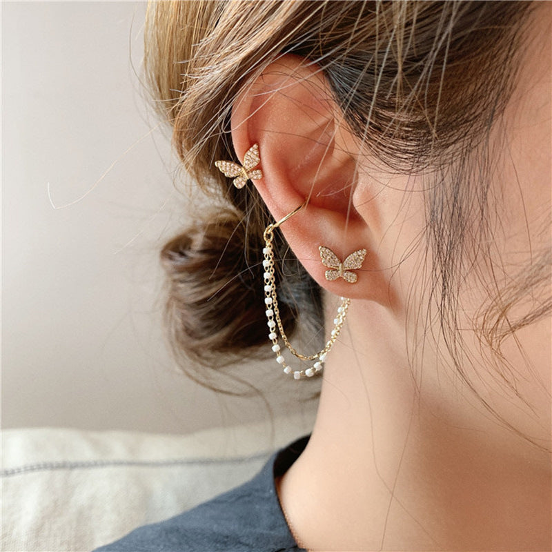 Trendy Butterfly Ear Clip Earrings
