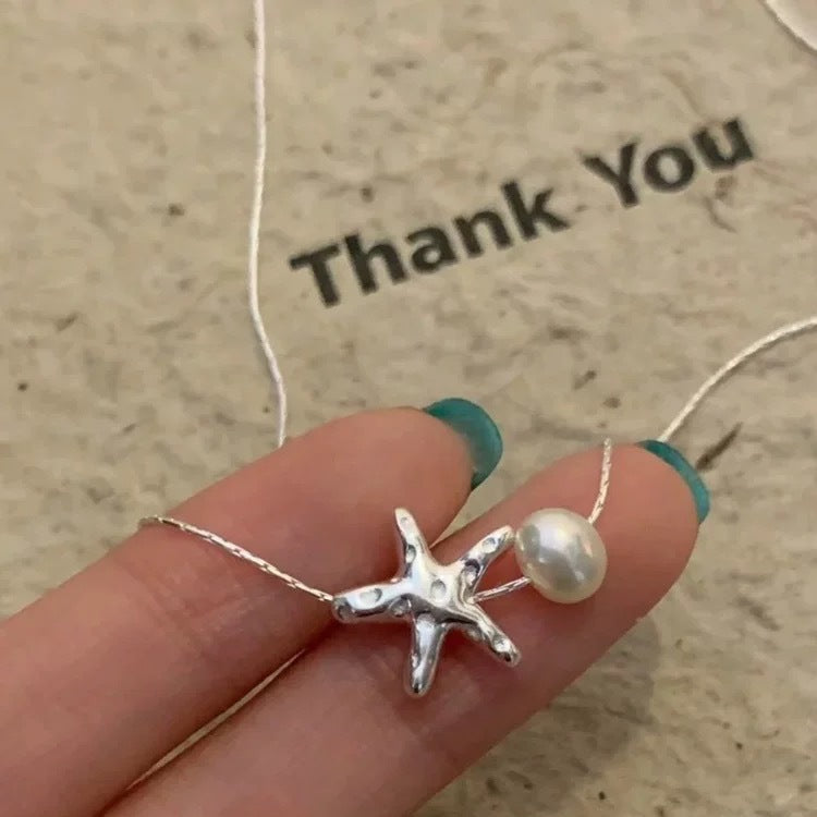 Silver Starfish Necklace
