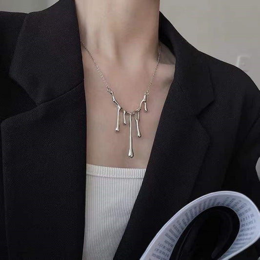Water Drop Lava Necklace