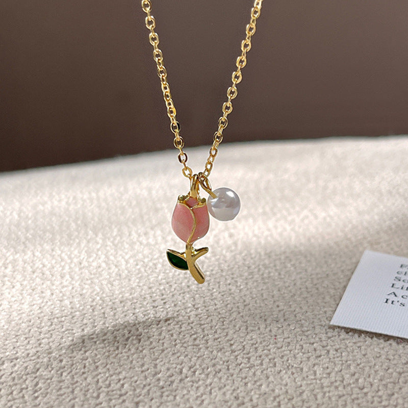 Tulip Pearl Pendant