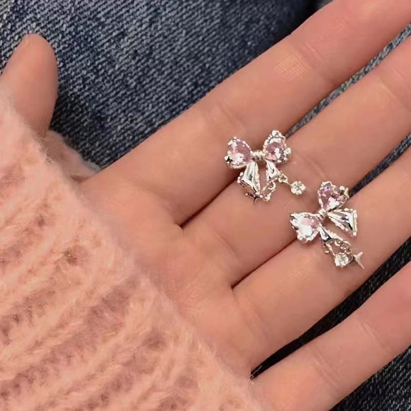 Pink Diamond Bow Stud