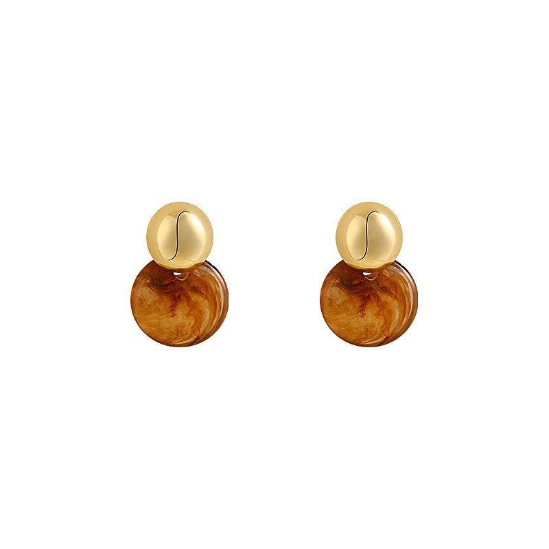 Brown Acrylic Earrings