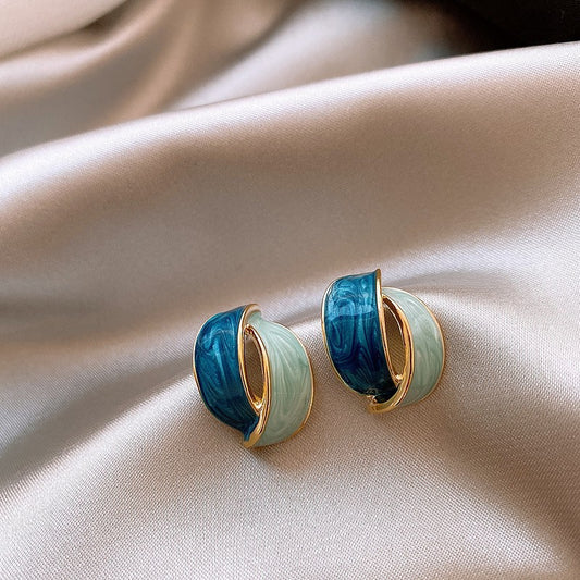 French Style Enamel Earrings