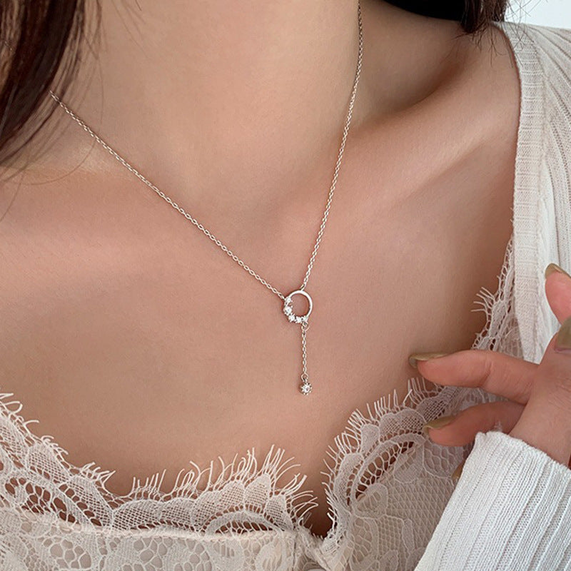 Pink Crystal Heart Necklace