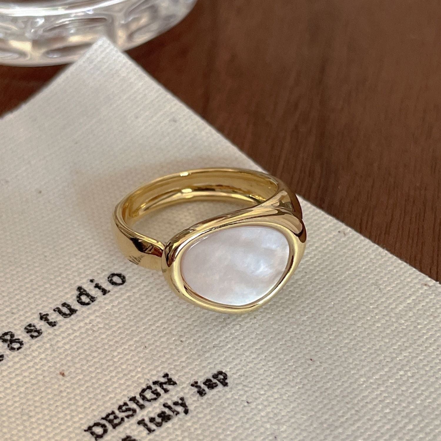 European Styled White Ring