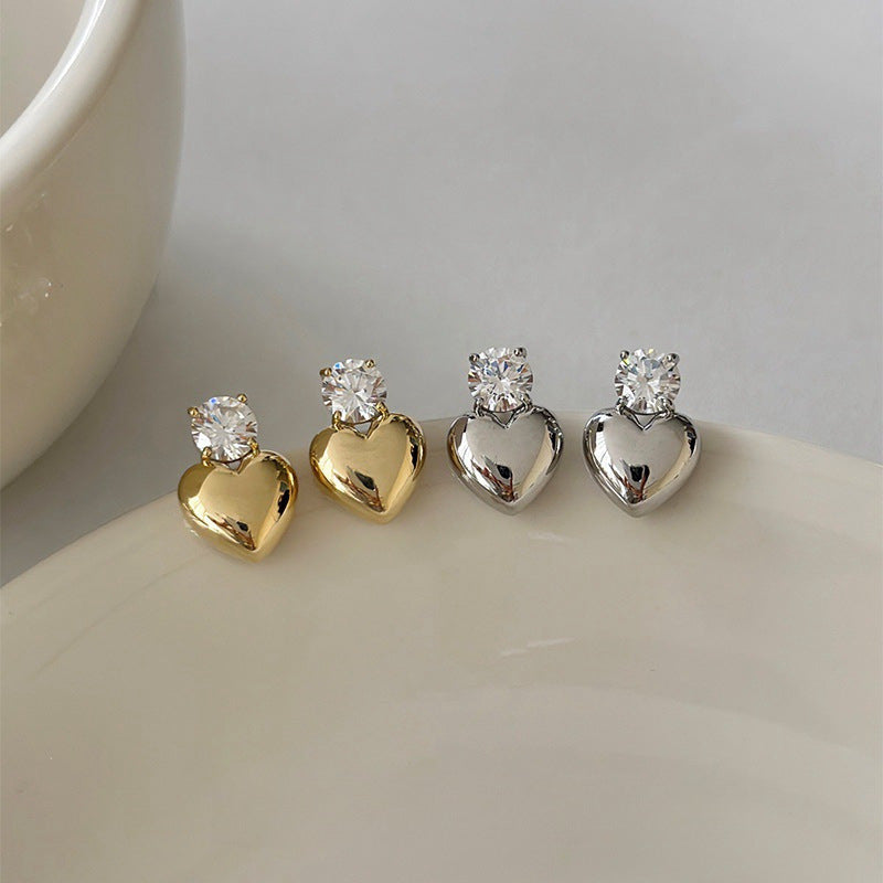 Sweet Heart Zircon Stud
