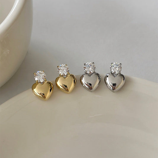 Sweet Heart Zircon Stud