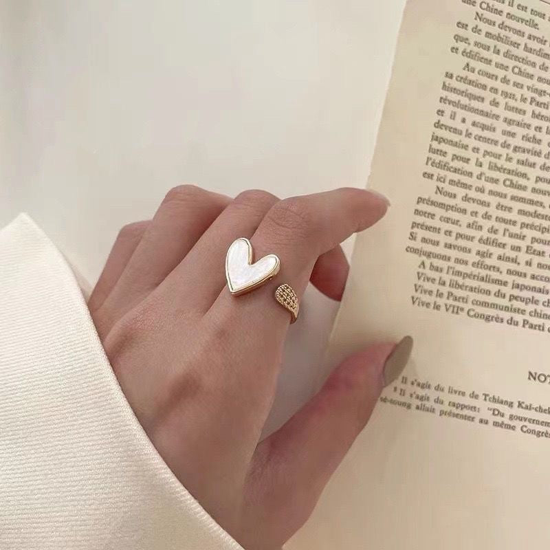 Adjustable Opening Heart Ring