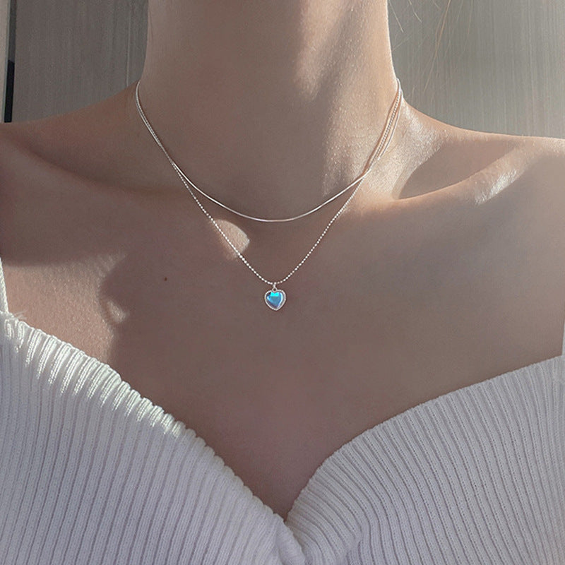 Double Love Heart Shaped Necklace
