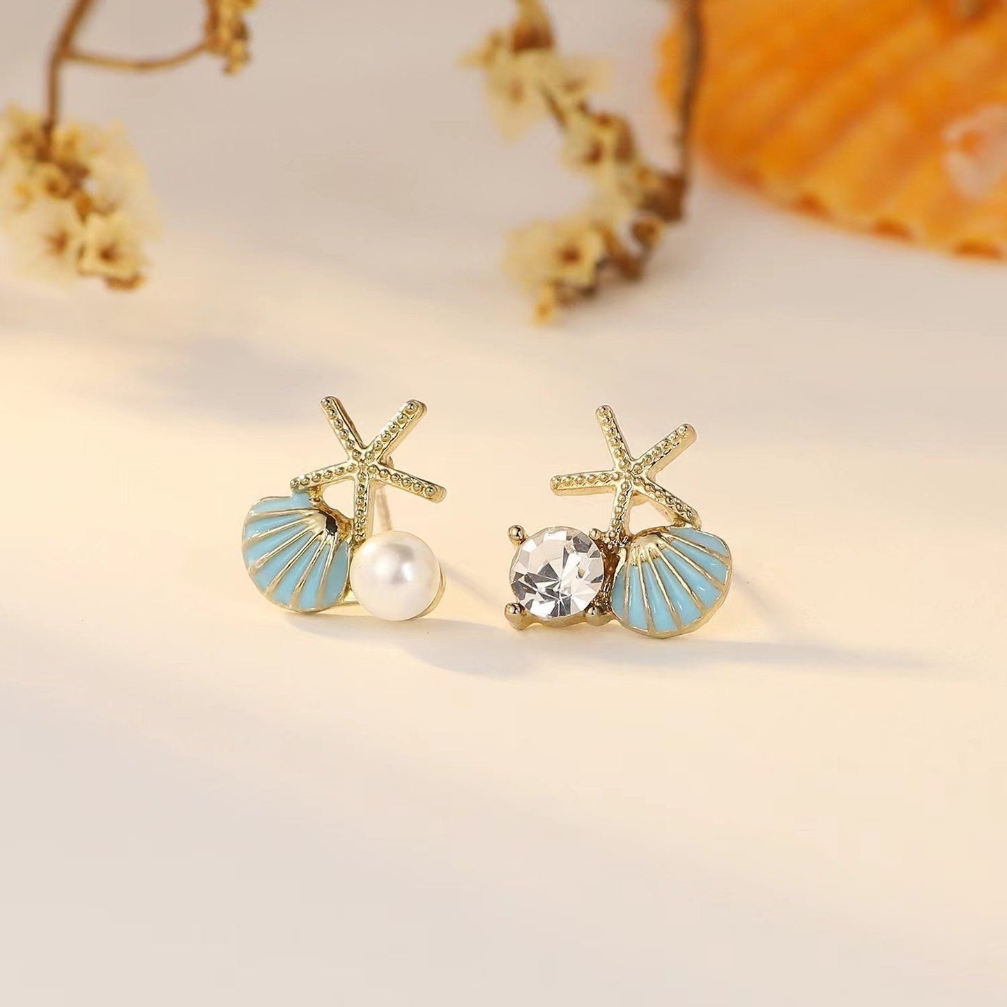 Sweet Pearl Ocean Style Earrings