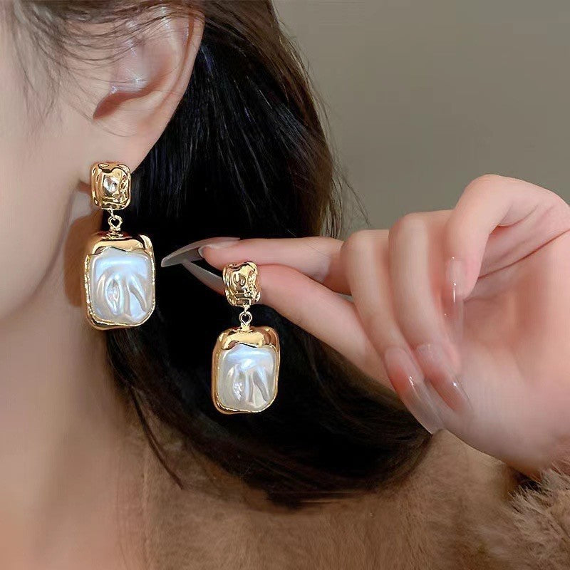 Chunky Baroque Pearl Earrings
