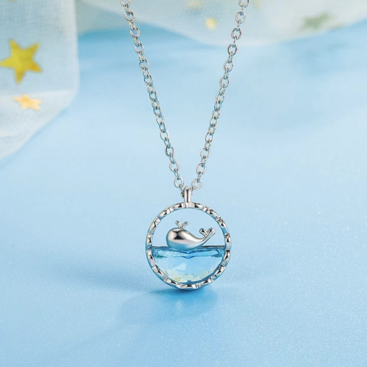 Beach Ocean Whale Necklace