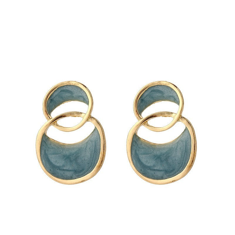 Retro Circle Cut Earrings