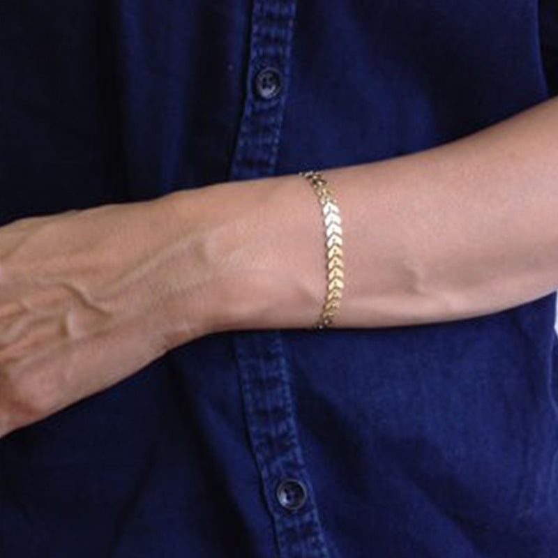 Creative Gold Leaves Bracelet