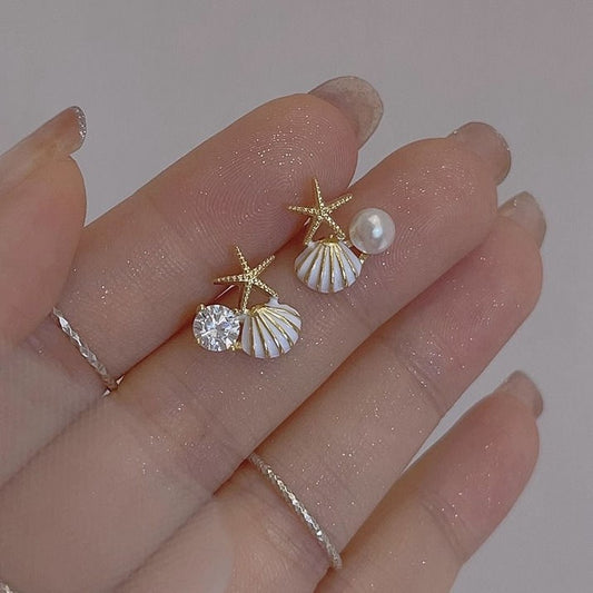 Starfish Shell Earrings